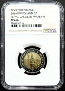 5 ZŁ 2014, ZAMEK KRÓLEWSKI W WARSZAWIE NGC MS66 #38