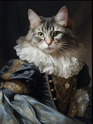 KOT arystokrata zabawny plakat drukowany na płótnie grafika obraz 40x60 cm