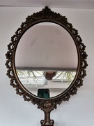 Stylowe stojące lustro w metalowej ramie-wys. 50 cm