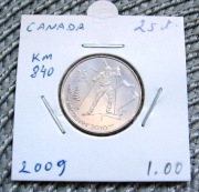 Kanada 25 Cent 2009r - Vancouver 2010r - Mennicza - Biegi Narciarskie