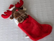 Skarpeta na prezenty z reniferkiem