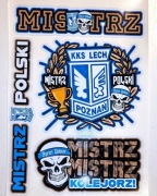 Vlepki Lech Poznań, arkusz, Fyrtel Północ, ostatnia sztuka + gratisy 