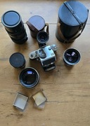 pentacon six TL - pięć obiektywów, pryzmat, wizjer kątowy, matówki