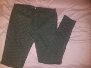 spodnie carry xl czarne groszki kropki