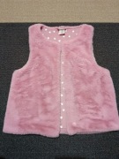 kamizelka dziewczęca 134 różowa futerko