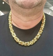 Gruby naszyjnik męski splot królewski 60 cm 9mm waga 135g