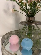 Świeca Geometryczna Jasny Niebieski