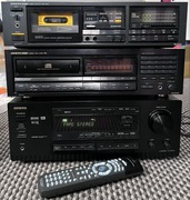 Wieża Onkyo amplituner, odtwarzacz płyt CD, magnetofon