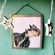 Zawieszka ścienna akwarela KONIE 