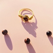 Pierścionek "tygrysie oko", ręcznie robiony