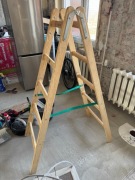 Drabina drewniana 5 szczebli, 150 cm, 150 kg