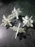 Ozdoba choinkowa śnieżynka 3D. Białe. Zestaw 4 sztuk. 