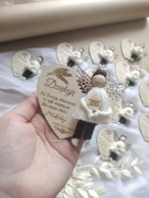 Podziękowanie dla gości komunia chrzest z magnesem