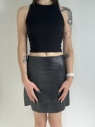 Czarna spódniczka imitacja skóry wężowej rozm. S WareHouse