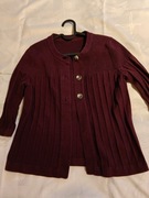 Fioletowy-Czerwony Kardigan Damski