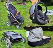 Wózek 3w1 Mutsy IGO + gondola + fotelik + dodatki GRATIS