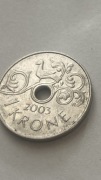 Moneta 1 Korona norweska 2003