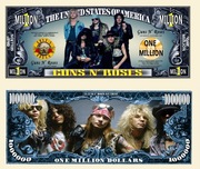 Guns N Roses gwiazdy estrady banknot kolekcjonerski