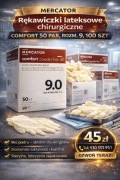 MERCATOR Rękawiczki lateksowe chirurgiczne Comfort 50 par rozm 9 100 szt