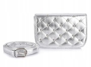 NOWA! Elegancka saszetka srebrna na biodro z metką!