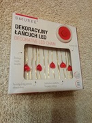 DEKORACYJNY ŁAŃCUCH LED SERCA 230cm 24 DIODY  NOWY