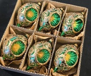 Bombki choinkowe szklane duże cytrynki reflektory ozdoby na choinkę 