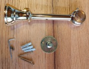 Wspornik karnisza fi 30, złoty, zamknięty