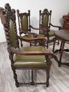 Komplet stół i krzesła w stylu gdańskim