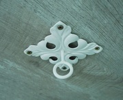 Wieszak Hak Uchwyt sufitowy kuty na doniczkę - Biały RAL 9002 (W23)