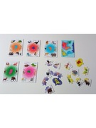 Puzzle kontynenty Zwierzęta świata Bajka 