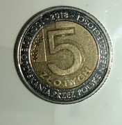 5 zł 100-lecie odzyskania niepodległości 2018r. de