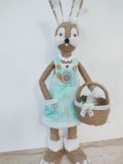 ZAJĄC DEKORACJA WIELKANOC OZDOBA PREZENT + GRATIS