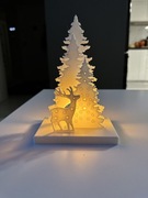 Świąteczna Dekoracja LED 3D Renifer i Choinki PETG