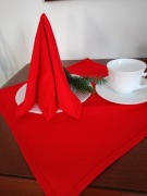 Bawełniane serwetki świateczne - czerwone