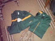 Ubranie robocze nowe, spodnie na szelkach + bluza z kieszeniami