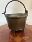 Osłonka mosiężna na doniczkę vintage