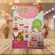 Blok kreatywny 3D z Mikołajem