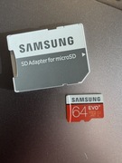 Karta pamięci micro SD Samsung Evo Plus 64 gb adapter