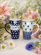 Kubek ceramiczny Bolesławiec smukły John  0.4 L zestaw ceramika Bolesławiec