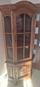Komoda dębowa witryna narożna