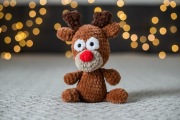 Renifer- Misiek ręcznie robiony szydełkiem, Rudolf, Boże Narodzenie