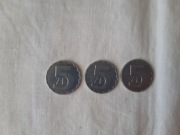 Moneta 5 zł 1990r - 3 sztuki