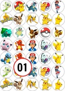 Pan Opłatek na tort - MUFFINKI POKEMON A4