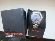 zegarek męski na rękę BEN SHERMAN metal, średnica 4cm,sprawny używany