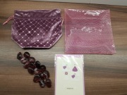 Szklany talerz patera kamyczki sakwa torebka minimalizm zen buddyzm