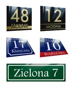 METALOWA tabliczka adresowa numer domu budynku na dom modny nowoczesny