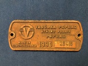 Tabliczka znamionowa Vagonka Poprad