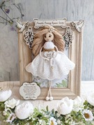 Pamiątka Pierwszej Komunii Świętej Anioł Stróż w ramce 