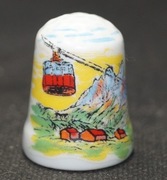 Naparstek Kolekcjonerski porcelanowy Włochy - Przełęcz Pordoi 2239