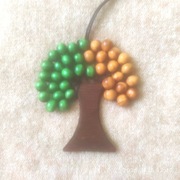 Naszyjnik drzewko szczęścia. Rękodzieło